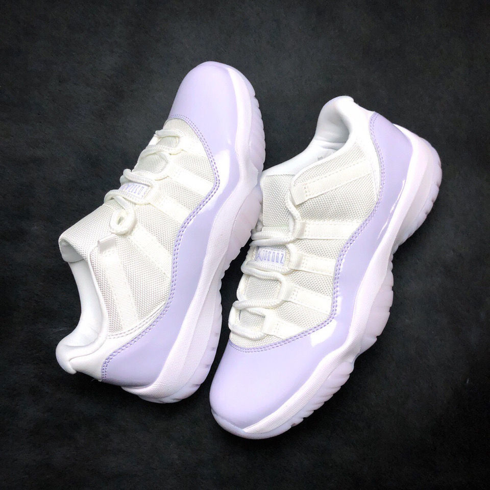 官方自营aj11 rtro low乔11白紫男女鞋低帮百搭运动篮球鞋休闲鞋