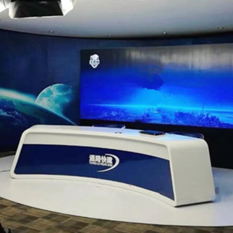 60演播桌播音播主播桌融媒体广播台新闻播报访谈桌网红带货导播台