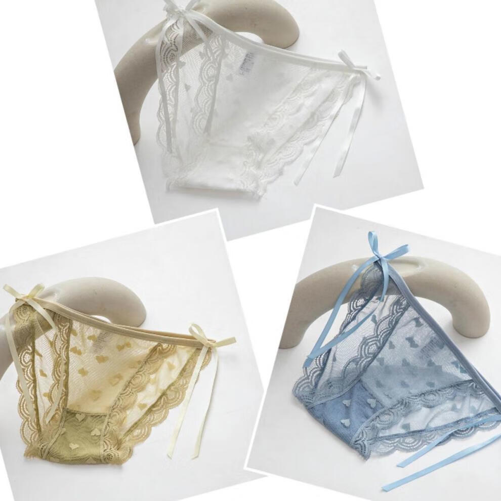 3条装 一根绳内裤女系带低腰女士三角裤绑带棉档少女学生裤头 远铮