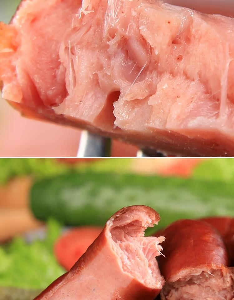 俄罗斯食品家馆大市风味盘肠香肠俄式纯肉火腿 牛筋肠350克2根【图片 