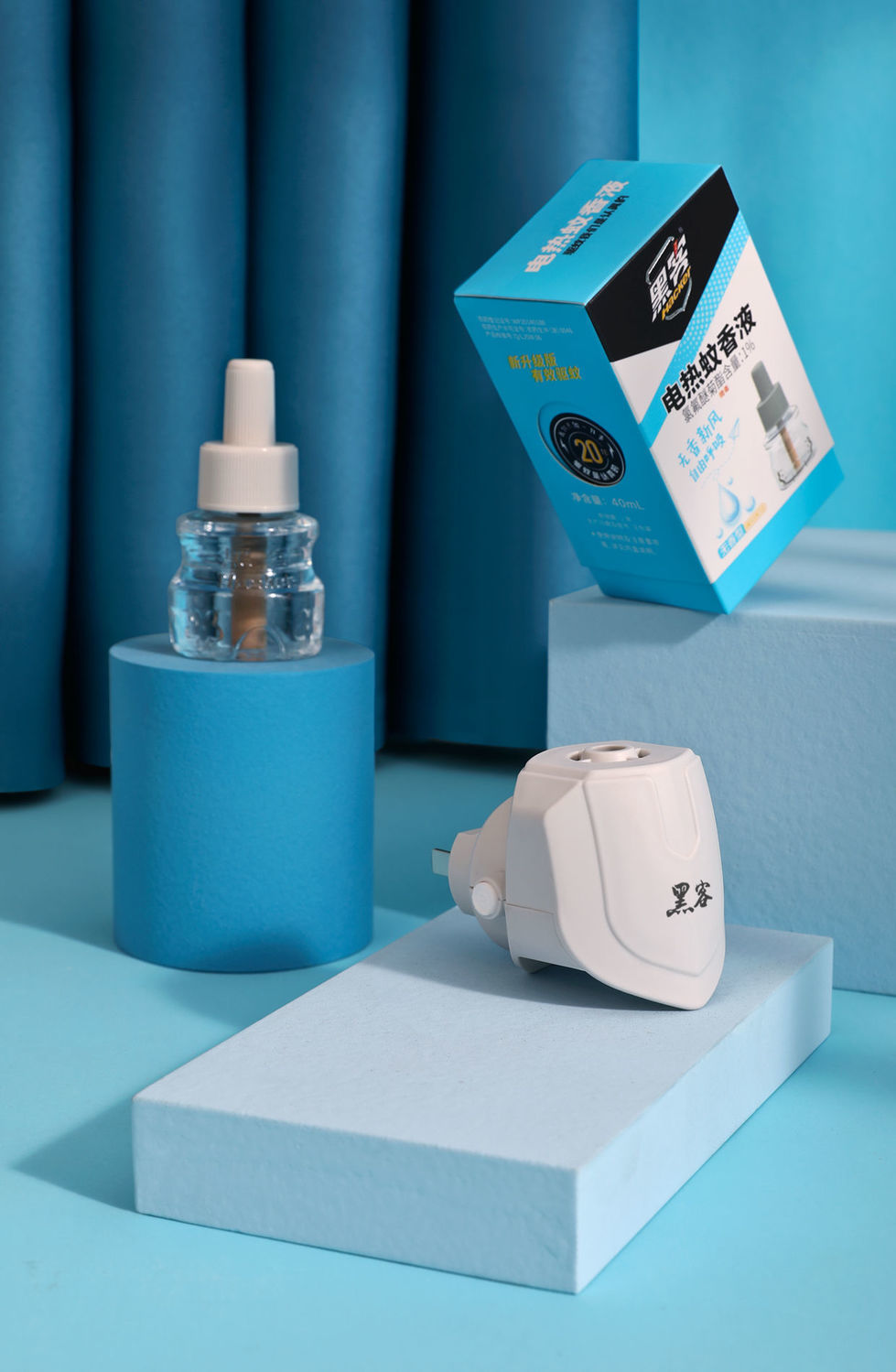 黑客蚊香液电热驱蚊神器灭蚊子神器蚊香神器电批发蚊香水液8瓶装400晚