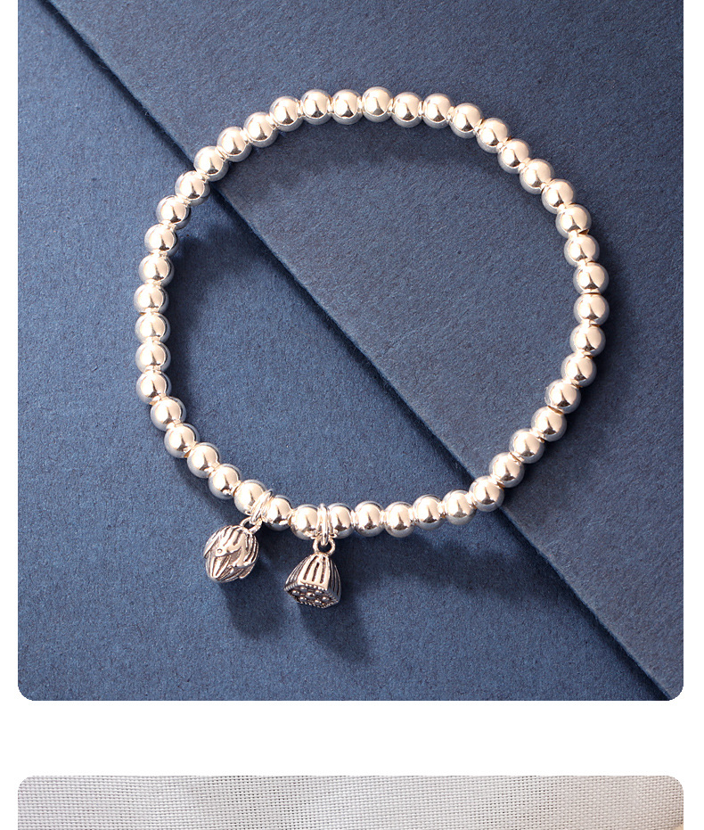 老凤祥风格990足银两世欢手链女 抖音网红款莲蓬转运珠手串传承系列