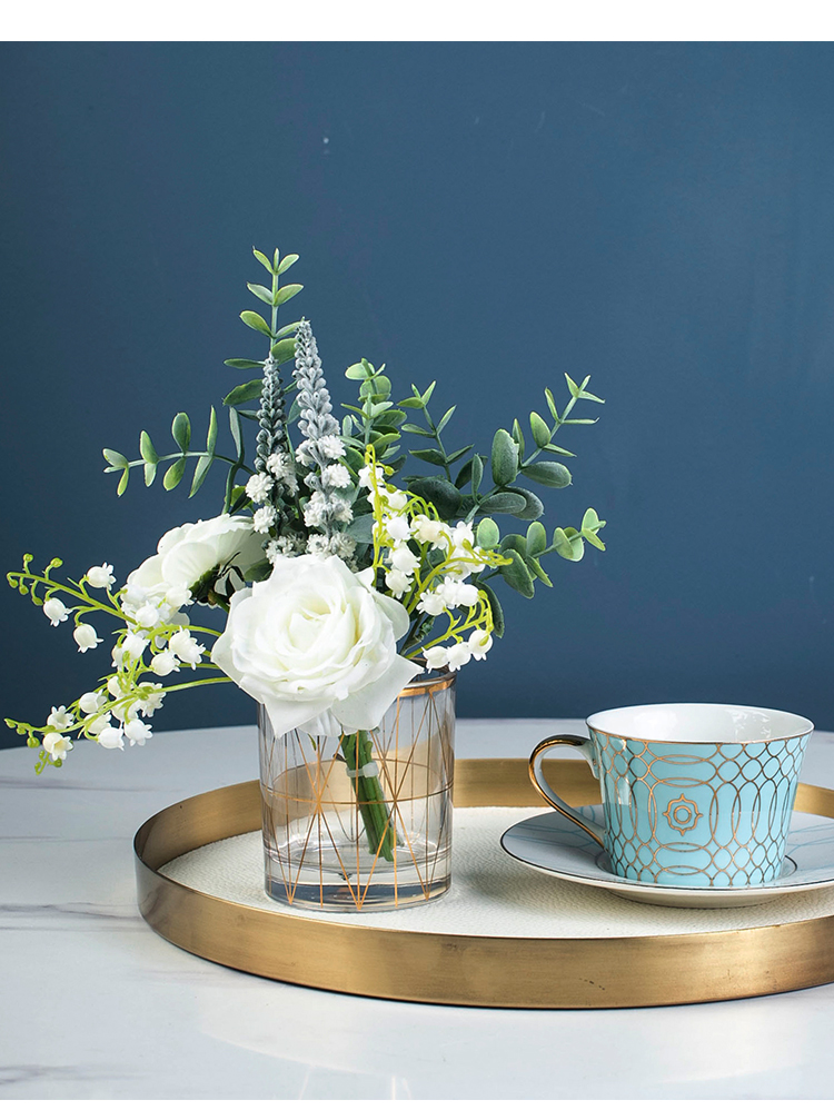 柏梵(bofan)北欧轻奢仿真花花束客厅花艺摆件假花干花现代餐桌花摆花