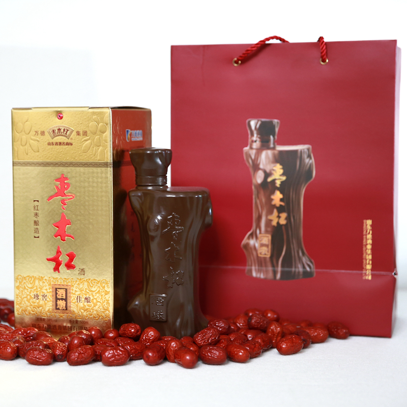 鲁品佳酿山东地方名酒38度枣木杠酒墩酒500ml6整箱装地方特产白酒单瓶