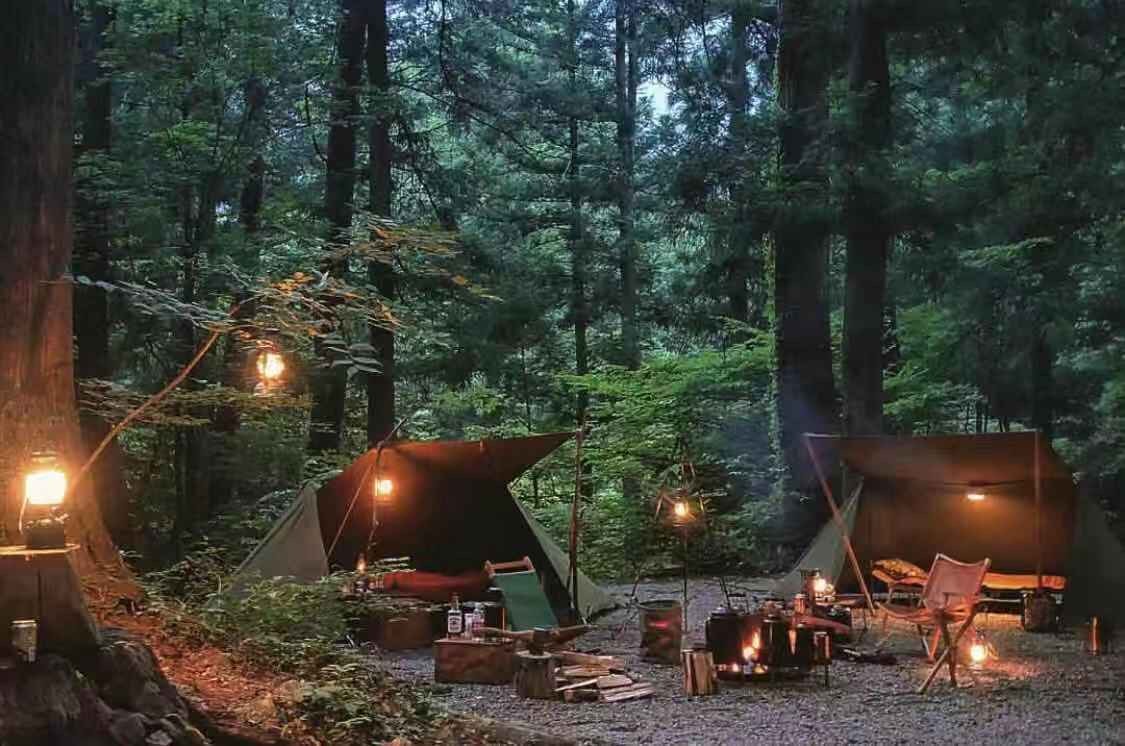 法思纳bushcraft户外露营野营双峰庇护所帐篷野外公园军风生存军幕