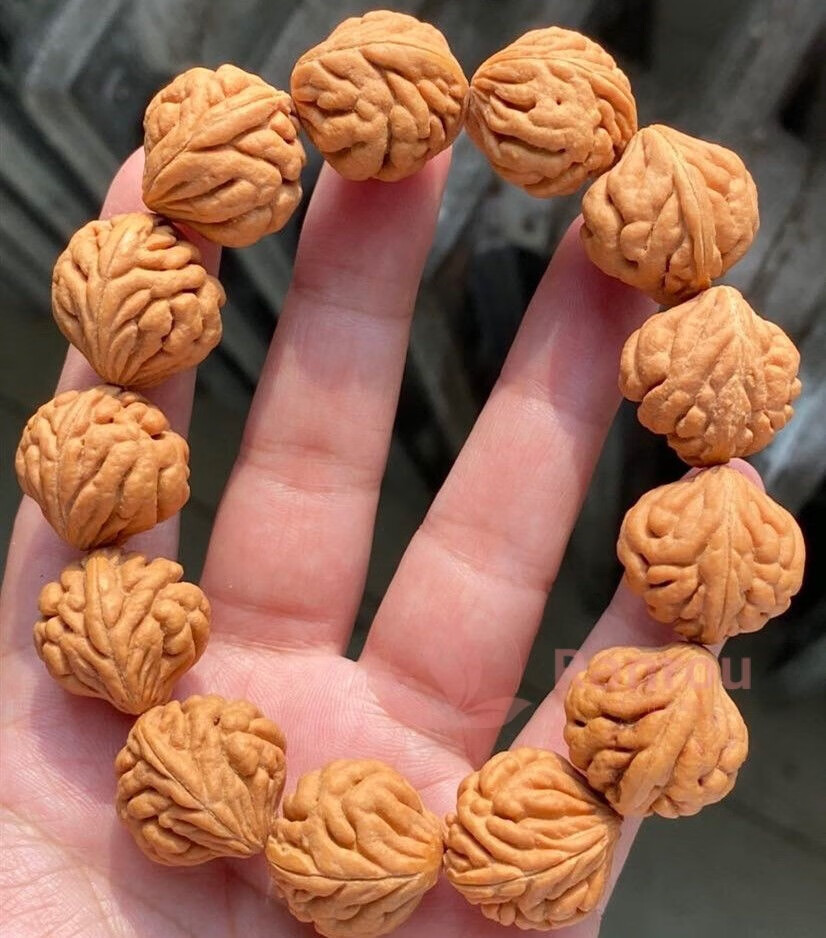 ranrou霸王龙桃核小猴头核桃手串男疙瘩龙文玩佛珠高油高密度大龙纹边