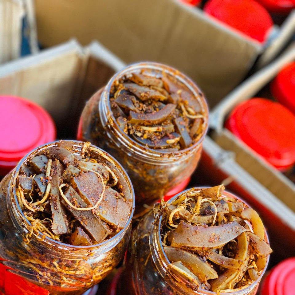 云南佤味变态辣木姜子菜根撇菜根苤菜根西盟大桶 试吃100克变态辣