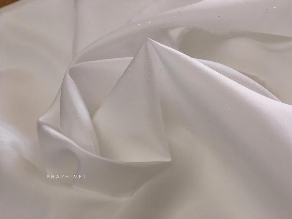 白色丝绸布料哑光色丁绸缎布料白色香槟色婚纱礼服布料里布内衬服装内