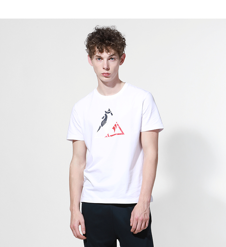 法国公鸡品牌正品夏季新品大logo运动休闲全棉100%圆领短袖t恤男女