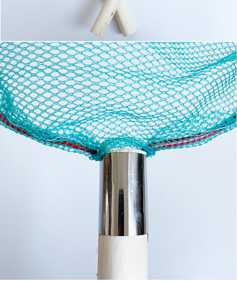 fsydfhb 不锈钢抄网小号捞鱼网捞虾渔具海鲜网兜鱼捞螃蟹全套一体实心