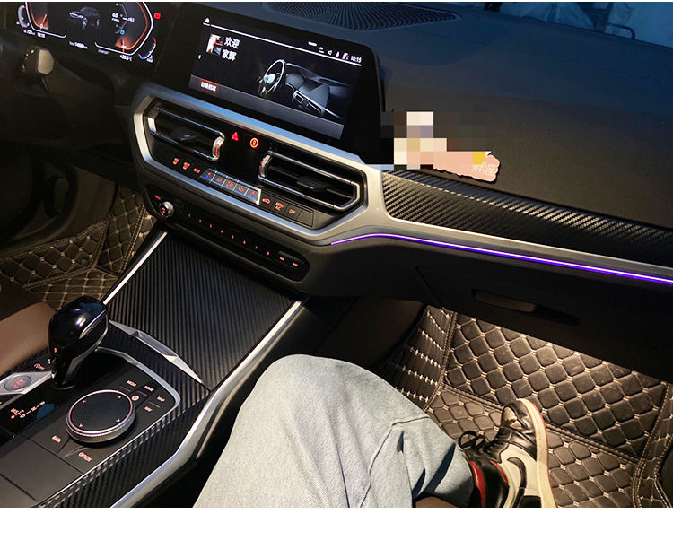 20款宝马3系325li320330内饰改装碳纤维贴膜中控档位装饰改色贴纸3d