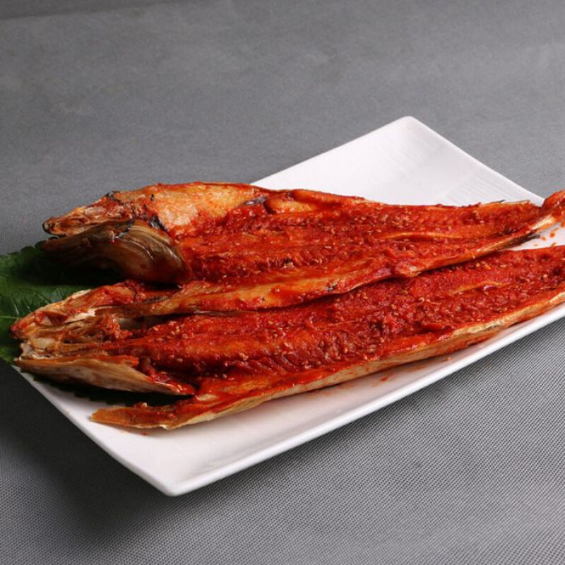 香辣明太鱼开袋即食整条烤明太鱼手撕明太鱼干朝鲜族风味160g 一份2袋