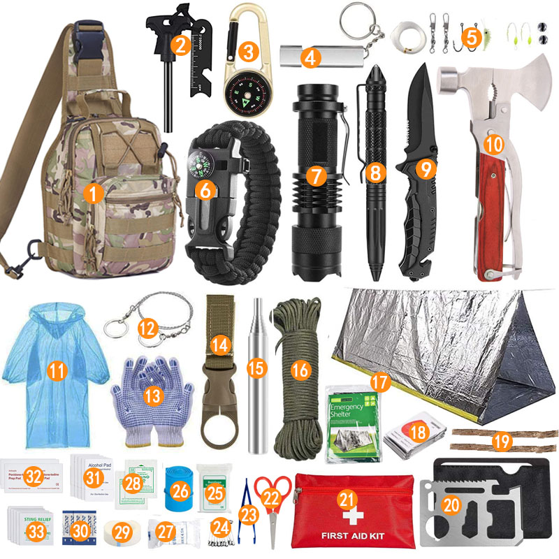 【新款上架】户外露营丛林探险求生装备野外徒步登山便携工具末日自驾