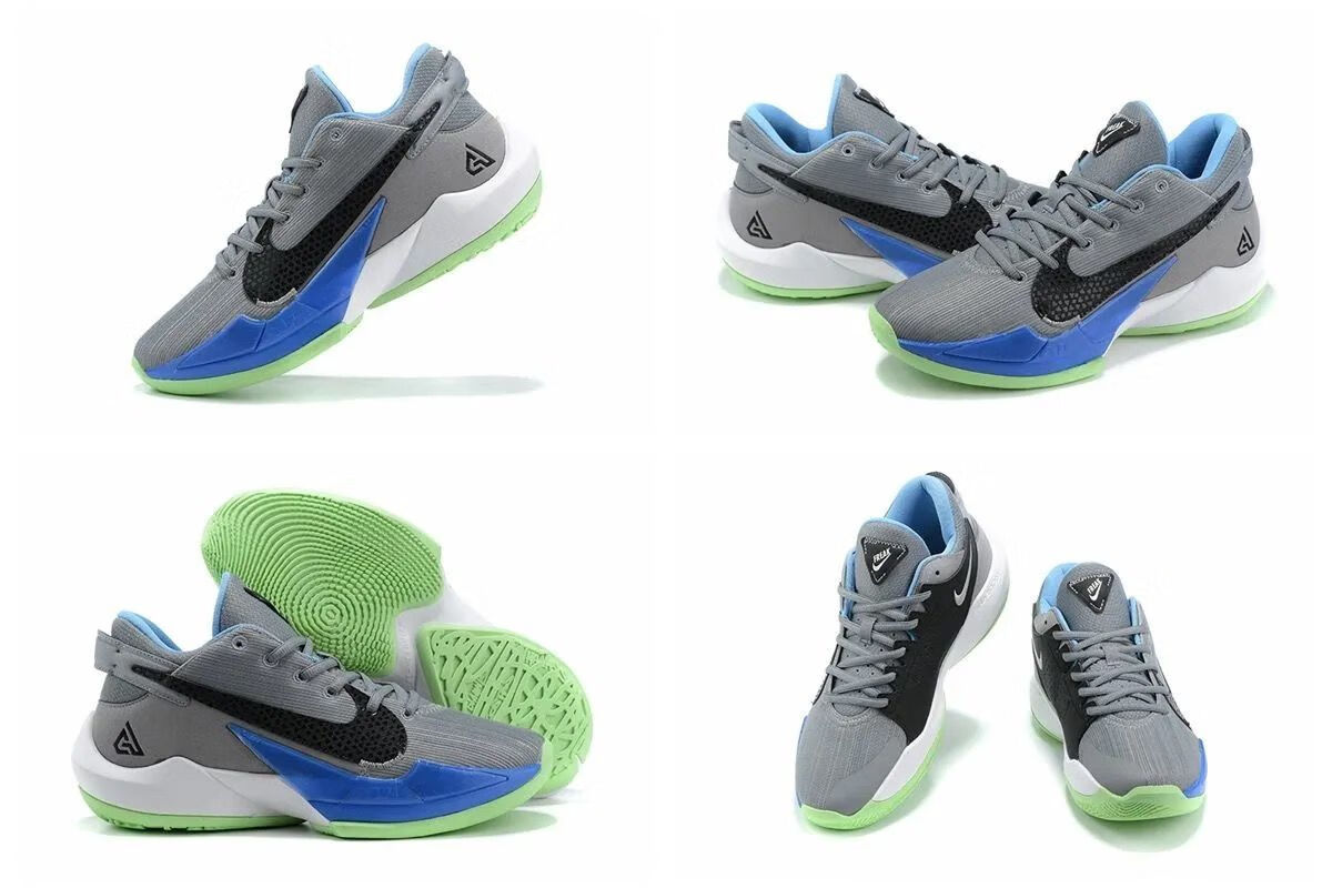 店】新字母哥2代篮球鞋男白水泥首发黑白 字母哥二代实战耐磨气垫球鞋