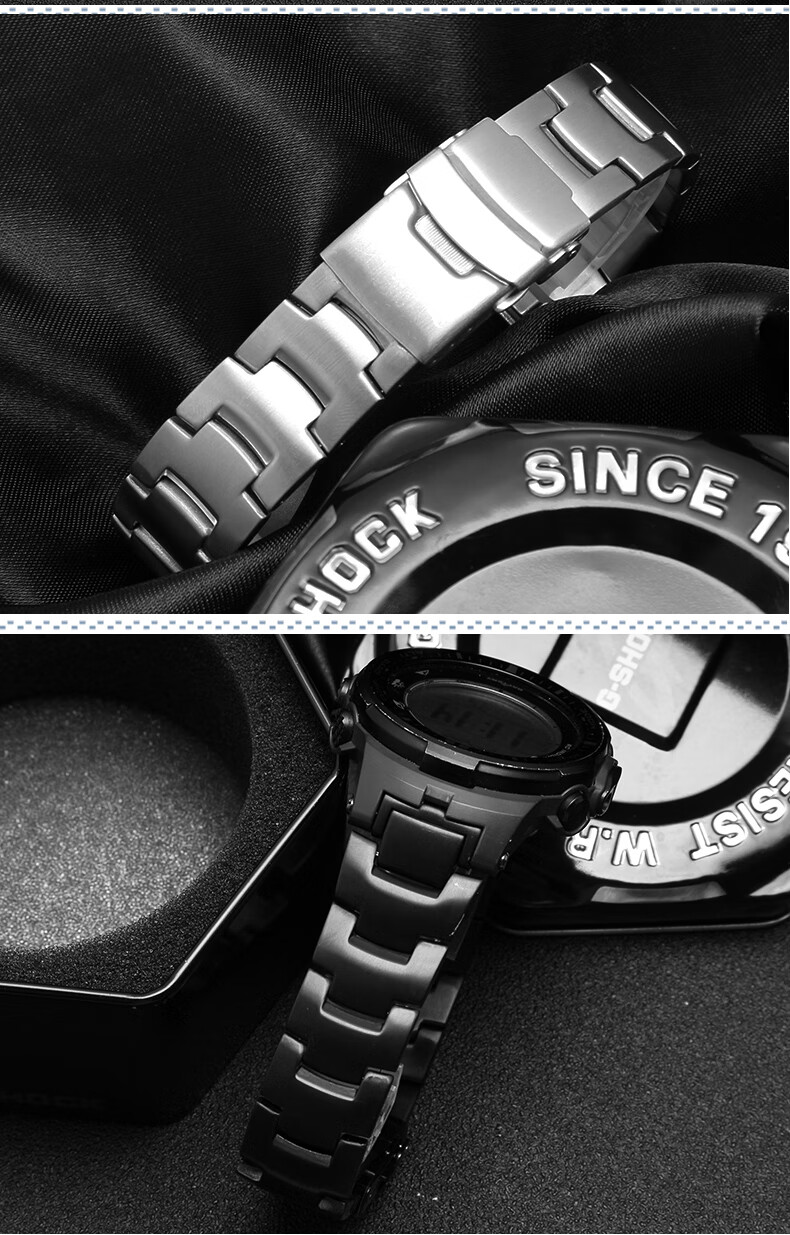 适用卡西欧protrek系列凸口表带prw3000310060006100户外登山表链jcog