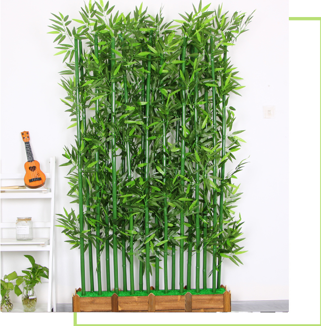 隔断屏风玄关装饰室内外假竹子仿真竹子环保镀膜 2米环保镀膜(过胶叶)