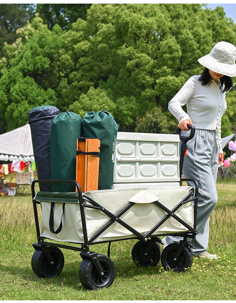 万喜鹿 户外露营车营地车可折叠野餐车手推车小拉车快递摆摊钓鱼装备