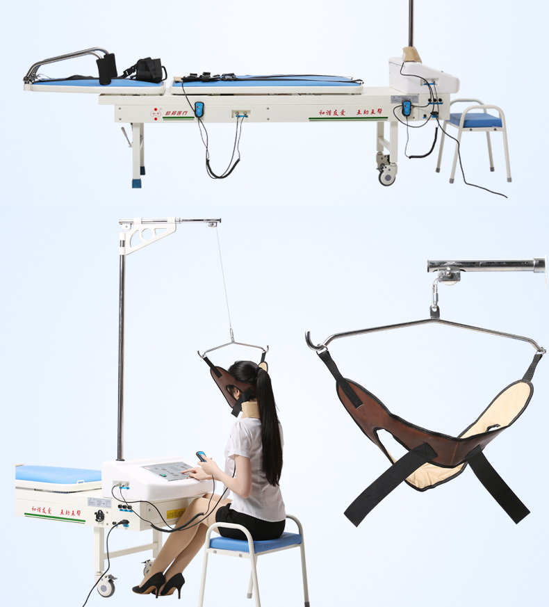 助邦 电动颈椎牵引器家用 三维腰牵引床医用e06 上门安装~质保5年