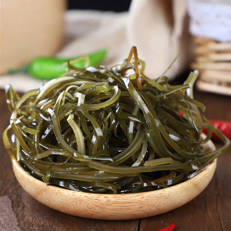 海产干货烘干丝新鲜厚无沙新鲜凉拌特级下饭菜 100g熟干海带丝【图片