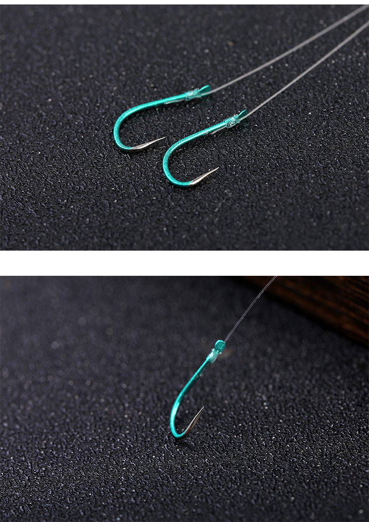 鱼界巧刺新关东子线双钩仕挂绑好的子线钩无倒刺鱼钩黑坑野钓子线钩