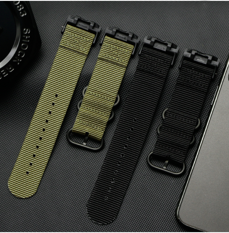 适配卡西欧小泥王手表带shock男尼龙gg1000gwg100gsg100替换表带尼龙