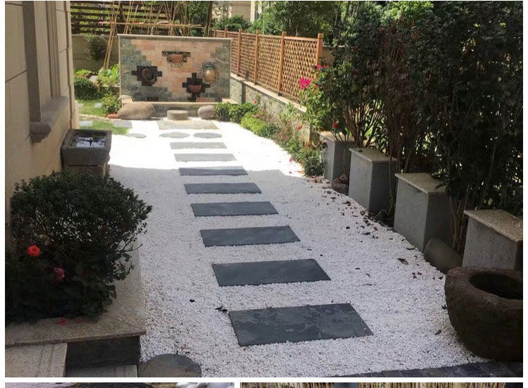 50斤白色石子石头大鹅卵石庭院铺路铺地小白石头园林枯山水白石子 50