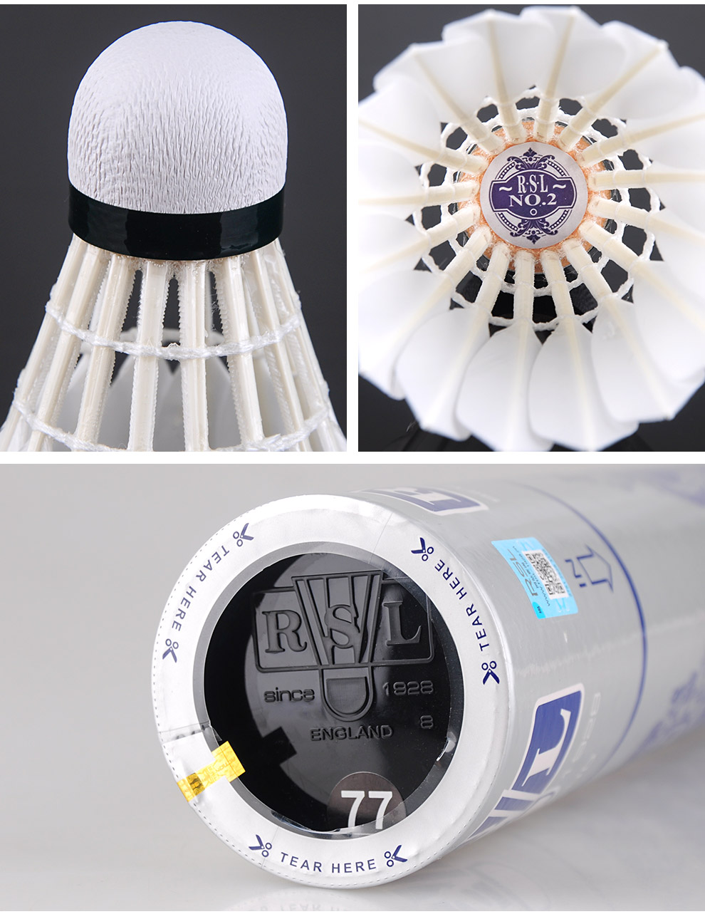 rsl亚狮龙羽毛球鹅毛鸭毛大型比赛用球耐打飞行稳定rsl1号一筒装