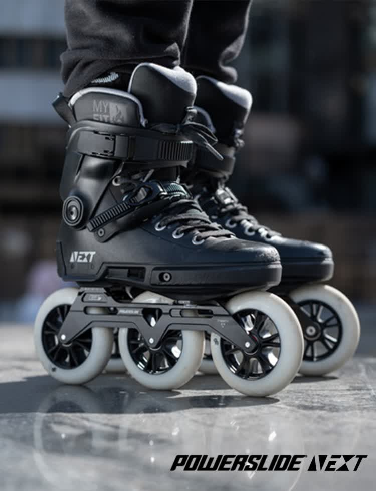 powerslide德国宝狮莱nextpro平花休闲极限全能轮滑鞋配uc马达轮110mm