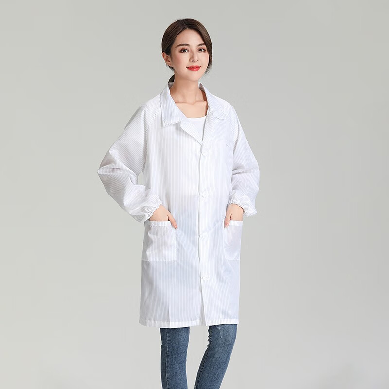 静电衣无尘服大褂洁净服工作服电子厂无尘衣服防尘服工装可开票 蓝色