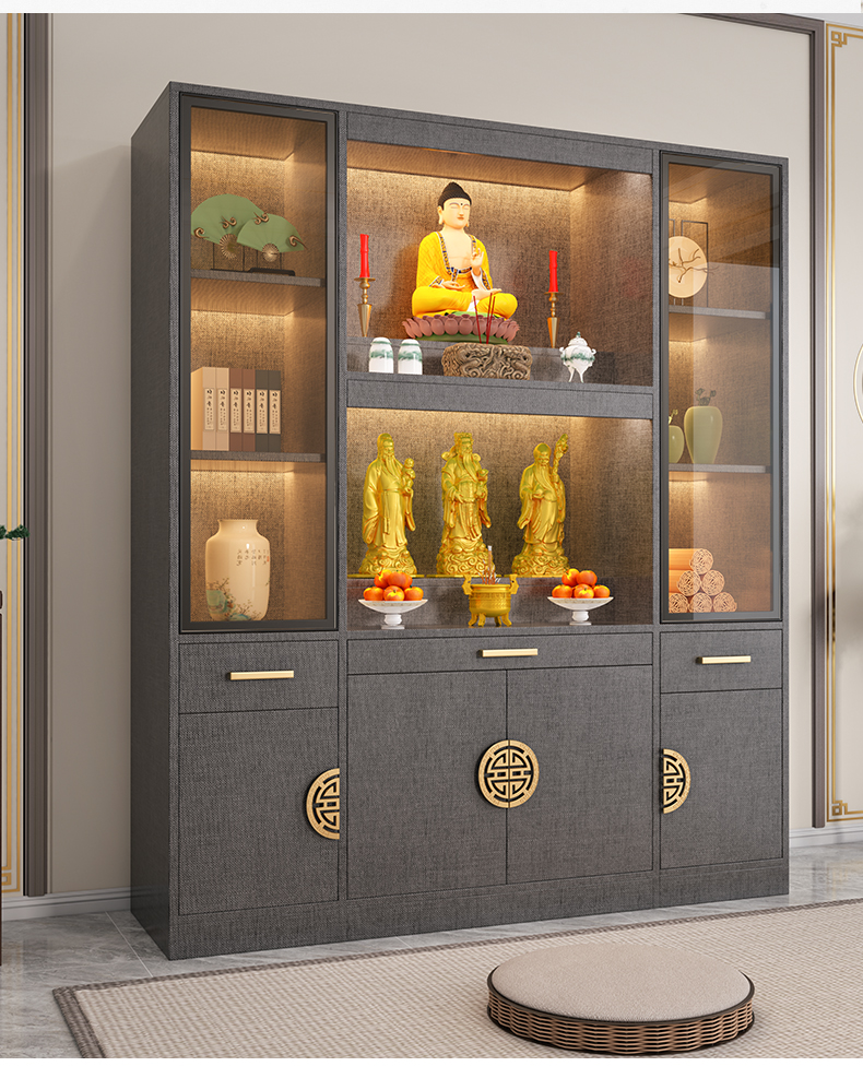 navcon佛龛供台家用财神爷菩萨供奉台佛堂观音佛像神像立柜祖先供桌架