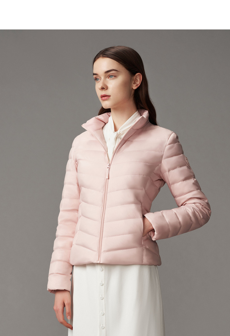 波司登2021春季新款羽绒服女立领轻薄休闲百搭修身短款b10131006 熔岩