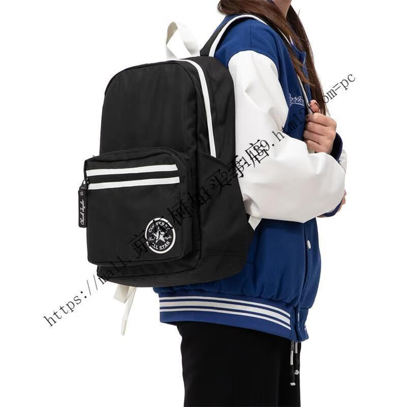 匡威converse双肩包女校园学生书包男大容量百搭休闲运动背包 象牙白