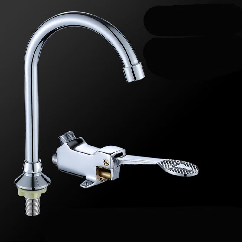 脚踩水龙头开关脚踏龙头全铜脚踩式单冷脚踏水龙头开关脚踏式 豪华款