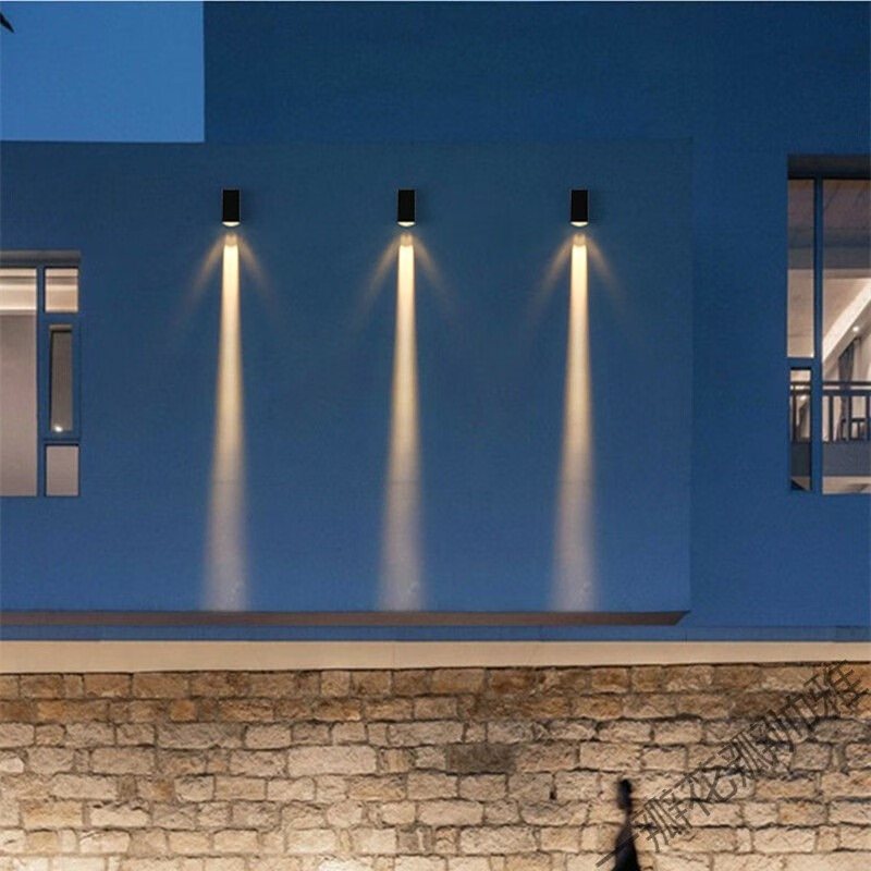 洗墙灯壁灯户外防水庭院过道围墙led双头洗墙灯轻奢创意室外外墙门口