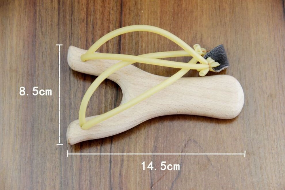 木质弹弓小孩儿童玩具新手木头实木传统户外精准架木制小 弹弓1副