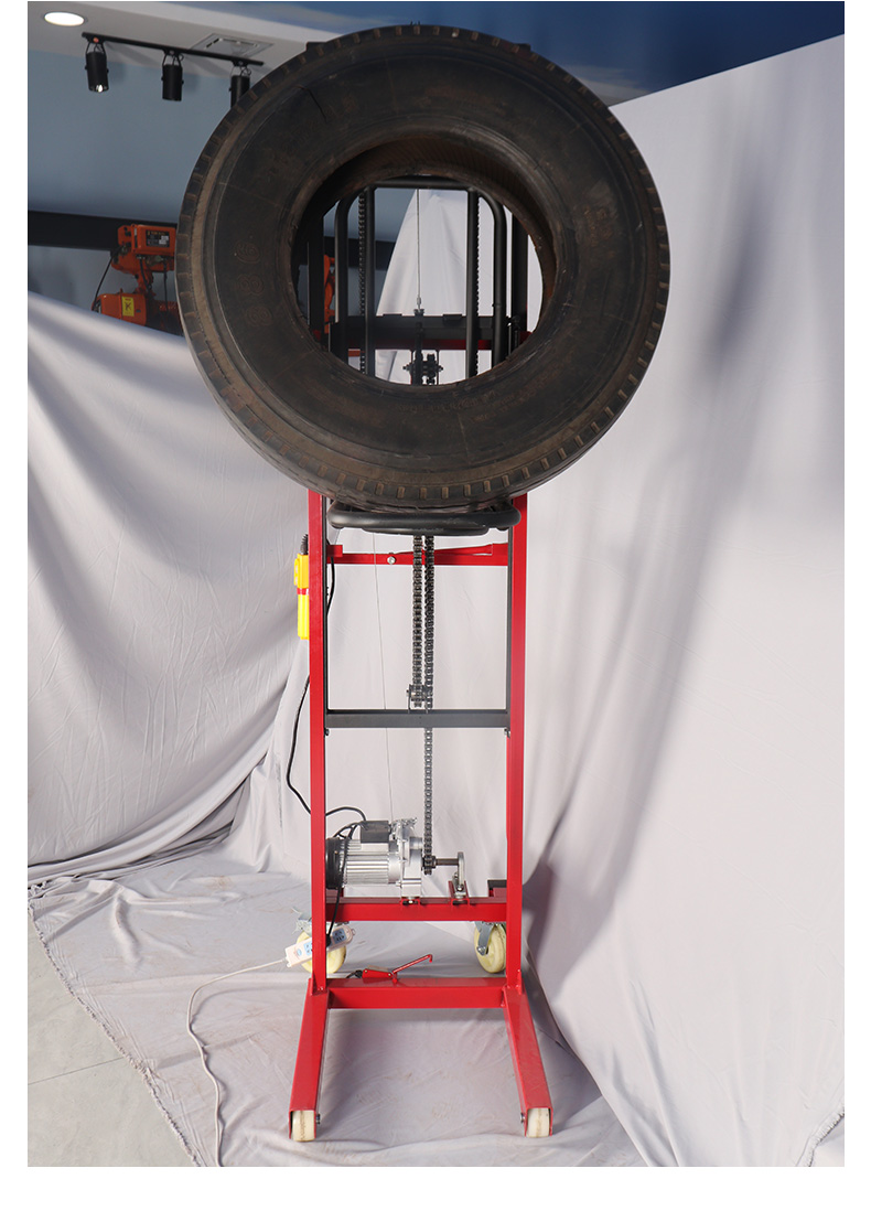 小型电动叉车升降3米220v摞胎机堆高机轮胎升降机举高机堆高车 200