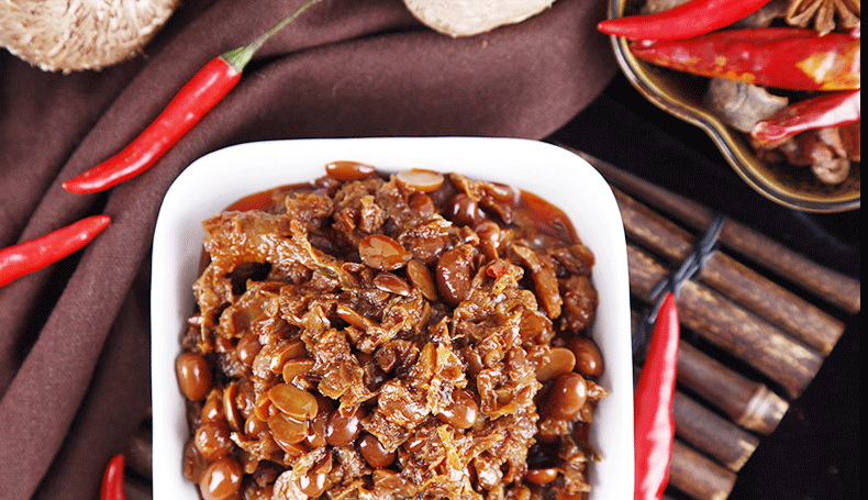 河南商丘特产名吃酱豆酱豆子微辣香辣夹馍酱豆酱菜拌饭酱 原味酱豆300