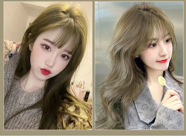 蓝黑茶色染发剂2021流行色显白学生自己染发膏奶茶灰棕色植物 4/77