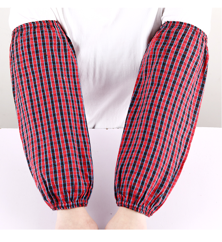 纯棉布袖套长款加厚男女厨房清洁防污套袖头工作劳保护袖咖啡色中款薄