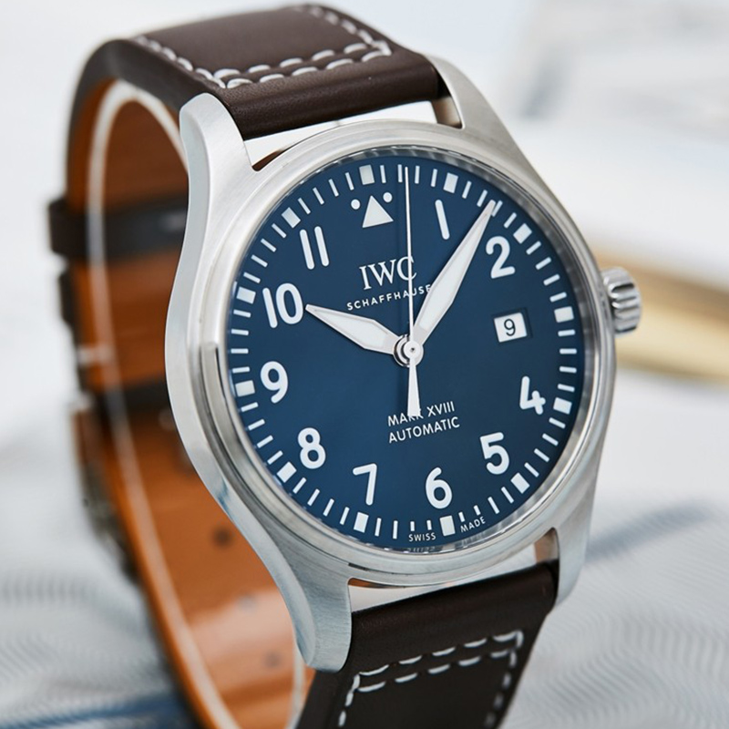 二手95新iwc万国飞行员小王子系列马克十八自动机械男表40mm精钢蓝盘