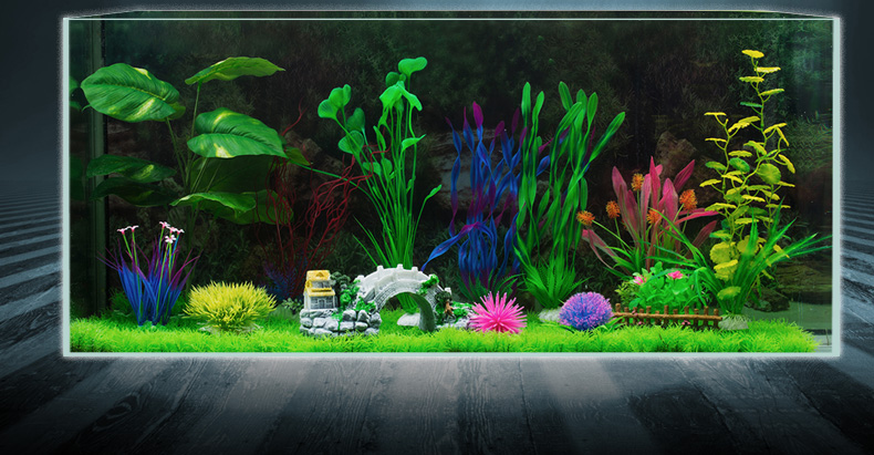 drontal 大鱼缸装饰造景套餐仿真水草鱼缸草坪水族布景造景套餐假山石