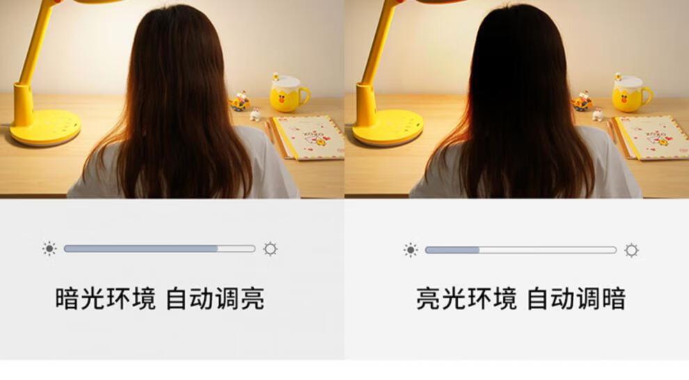 15，雷士照明（NVC）護眼台燈linefriends聯名款AAA級閲讀寫字作業兒童護眼燈 【Line-可妮兔】智能感光-獨立小 觸摸開關