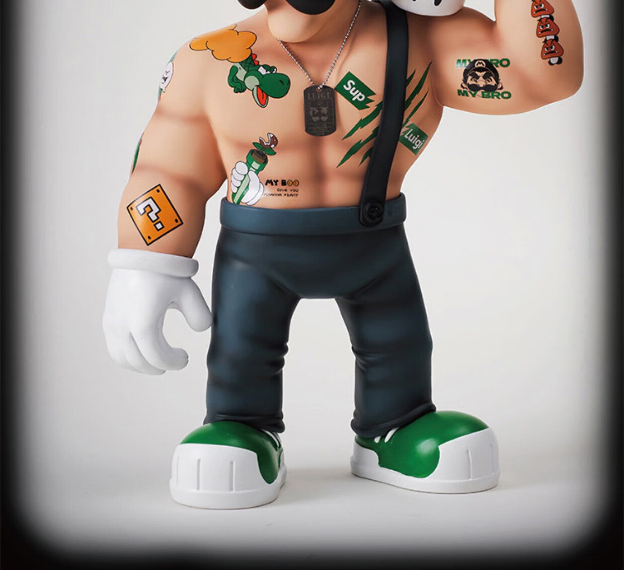 肌肉马里奥肌肉马里奥路易吉潮玩gk手办摆件社会人装饰限量收藏男女