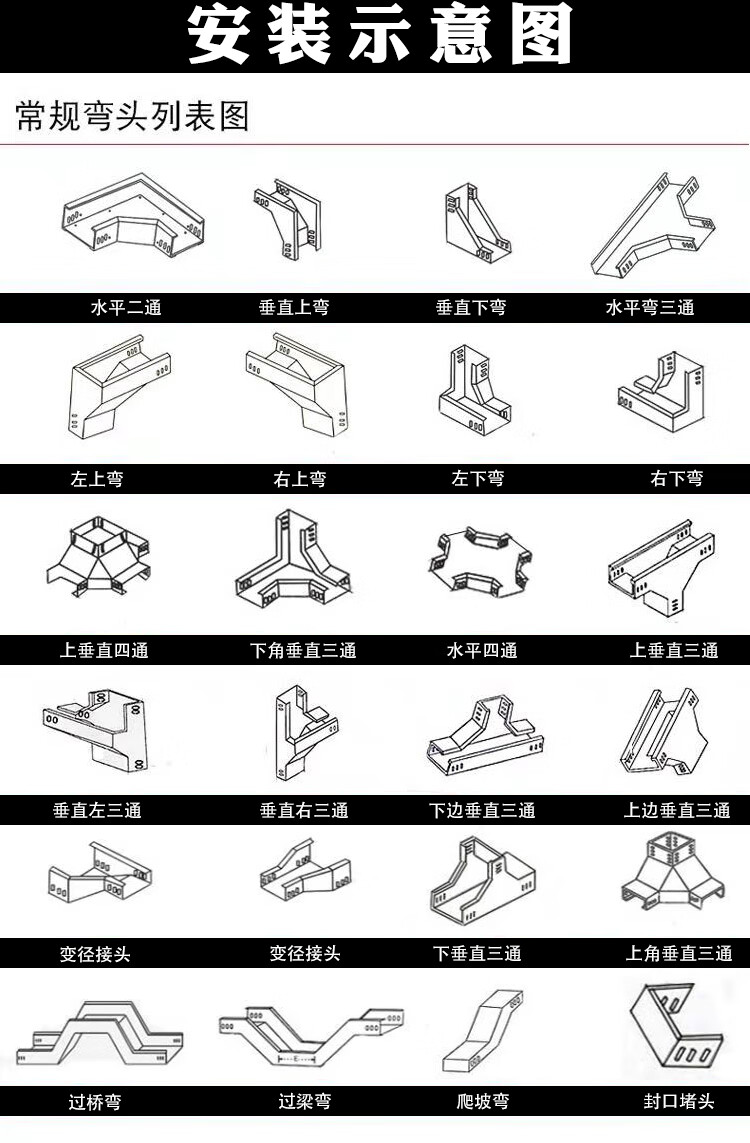 桥架配件图例图片