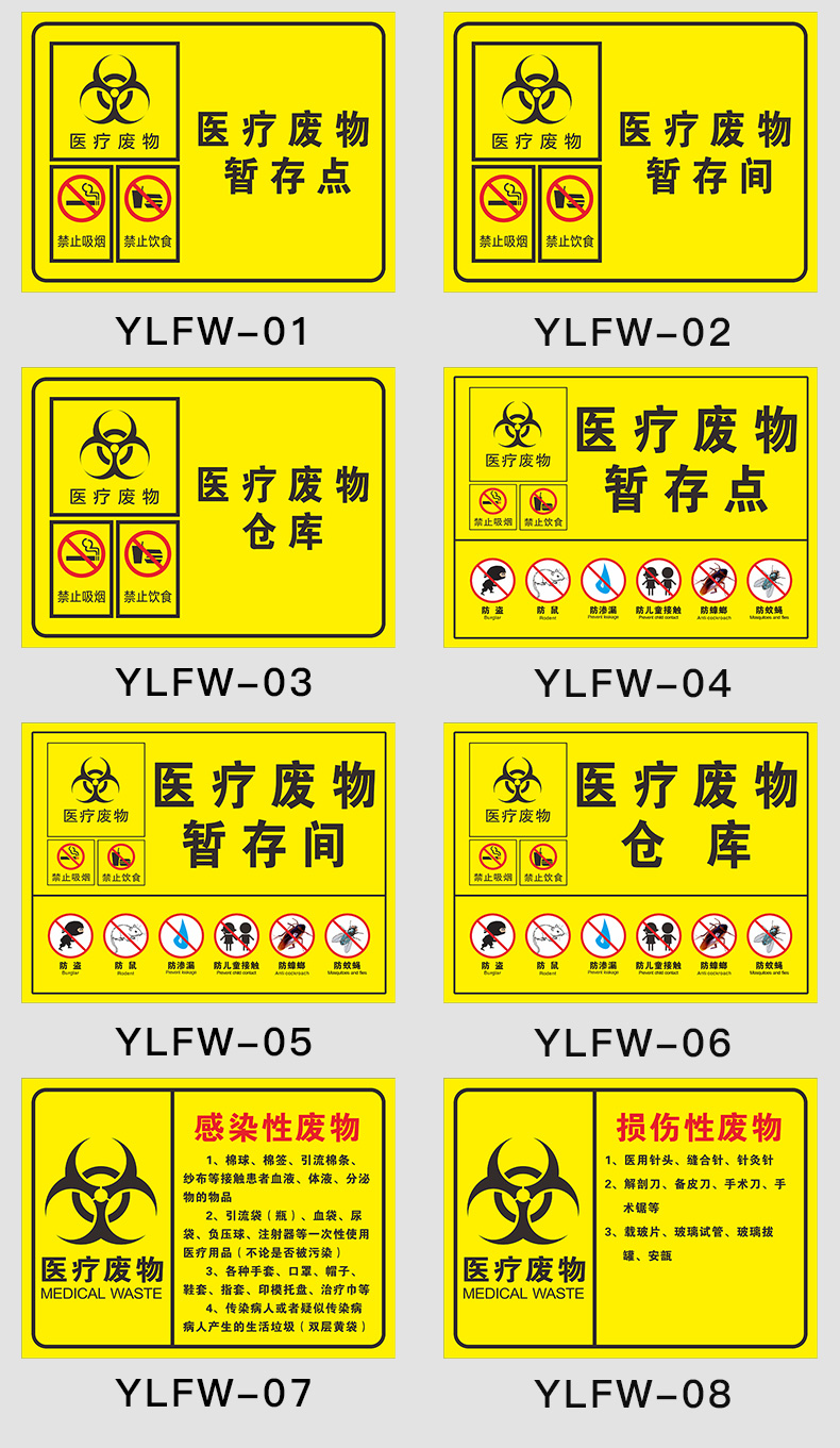 医疗废物标识牌 表示图片