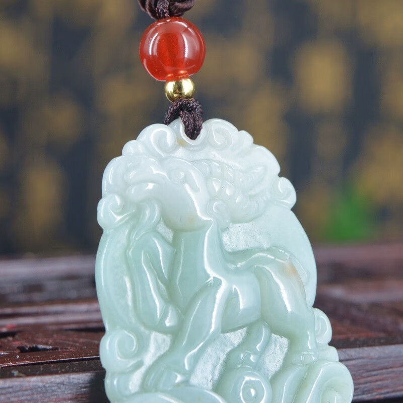 小小钰a货翡翠羊挂件a货缅甸玉羊吊坠玉石12生肖羊牌挂坠2509