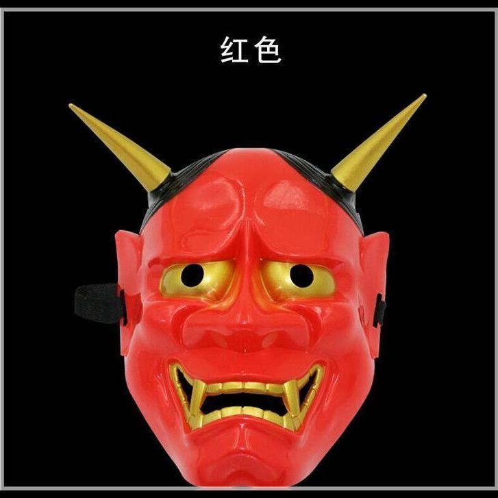 血腥兔面具头套恶魔兔子般若面具恐怖逼真吓人惊悚万圣节鬼脸道具