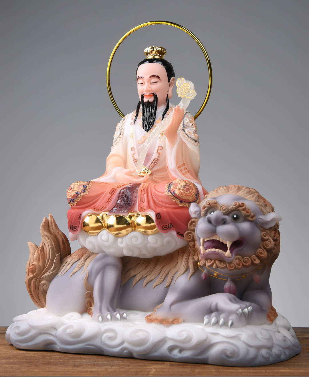 益心阁道家三清神像玉石道教三清祖师汉白玉太上老君像元始天尊灵宝