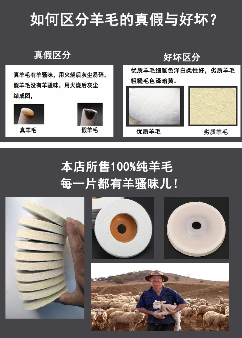 轮 澳毛,羊毛轮 抛光羊毛轮 精细抛光轮 镜面抛光轮 羊毛抛光轮定制