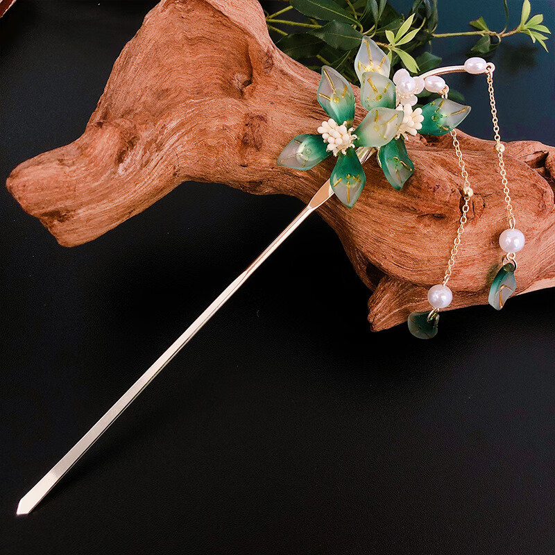 韩莱缇(hlt)古装头饰发簪步摇簪子女古风流苏日常复古配旗袍盘发原创